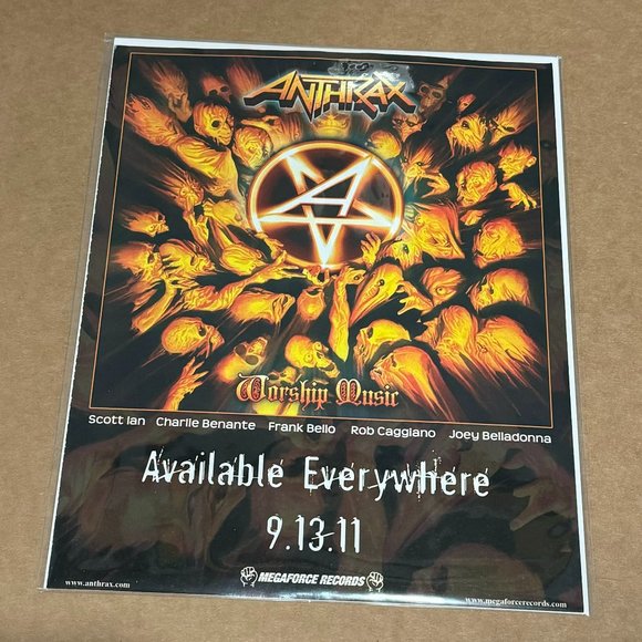 ANTHRAX - WORSHIP MUSIC - 2011 Promo Print Advertisement - Picture 1 of 1